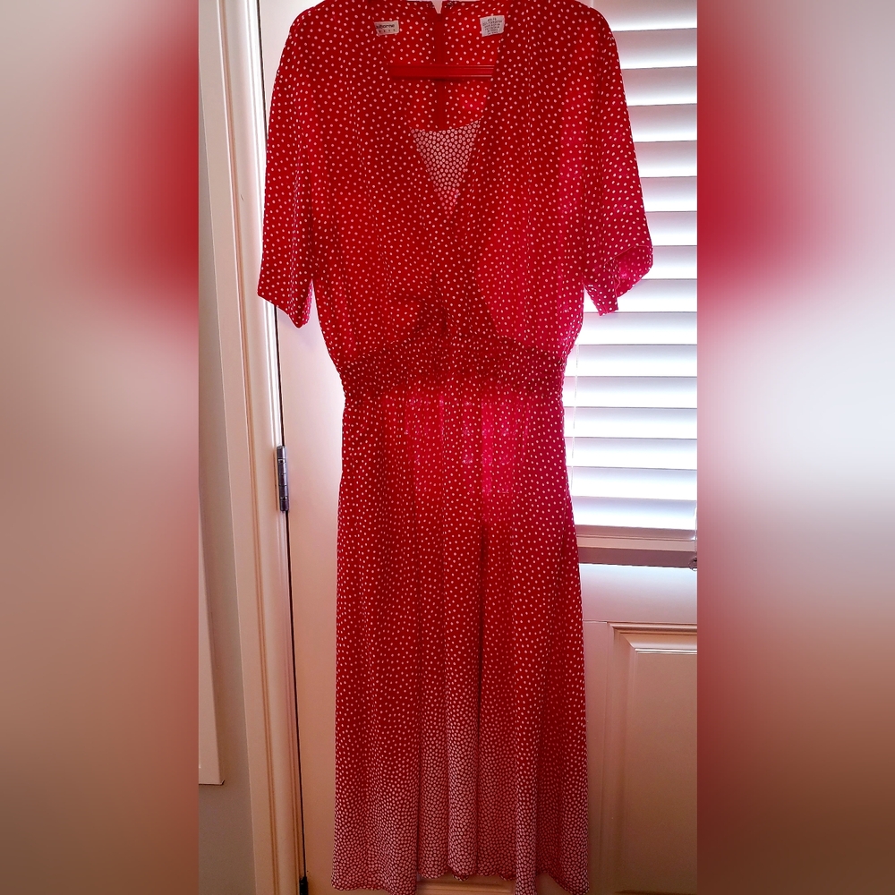 Vintage Liz Claiborne Red Dress